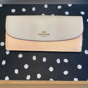 Coach white pink and white wallet
